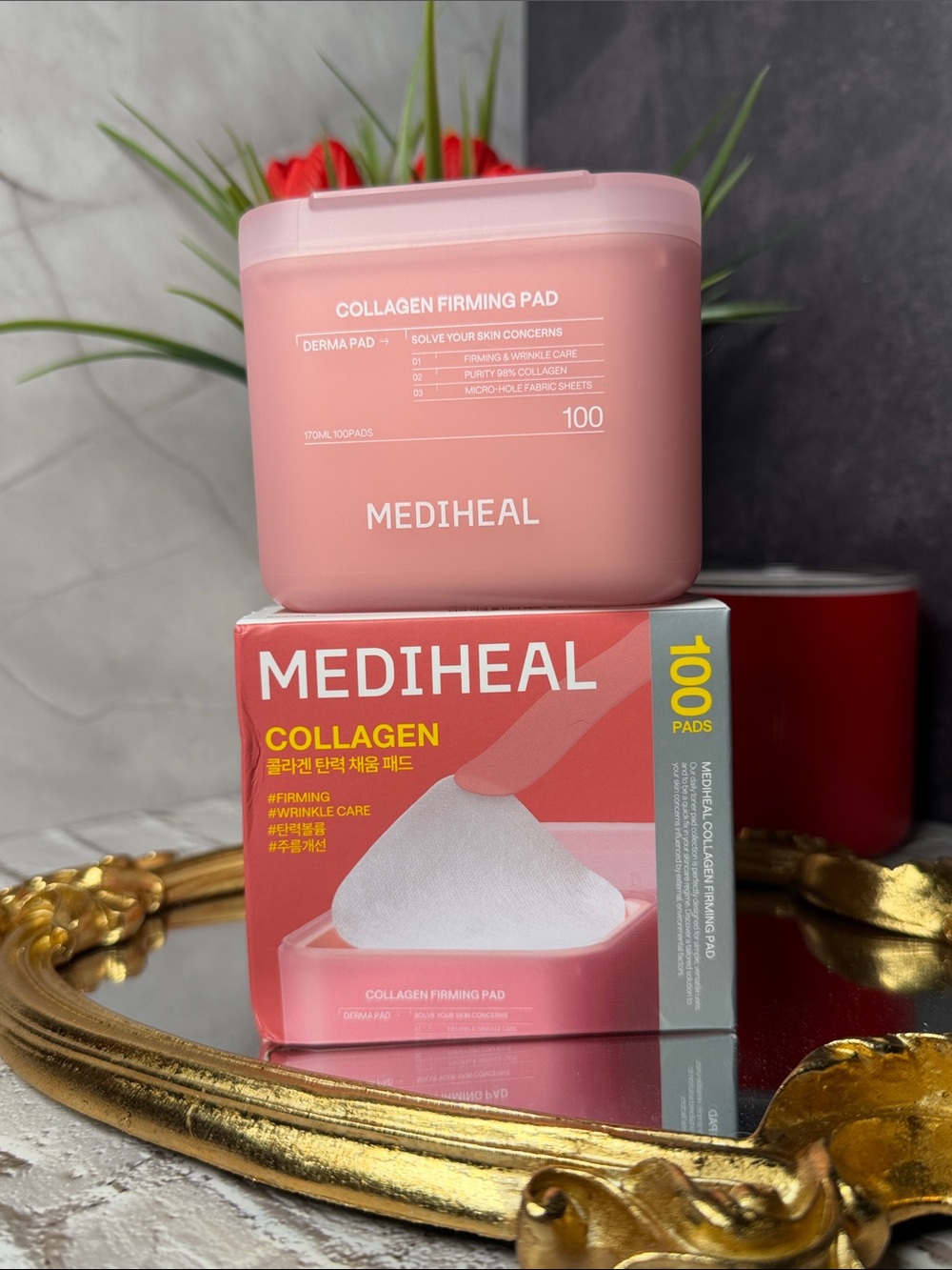 Mediheal Collagen Firming Pads - Pink (100 Pads)
